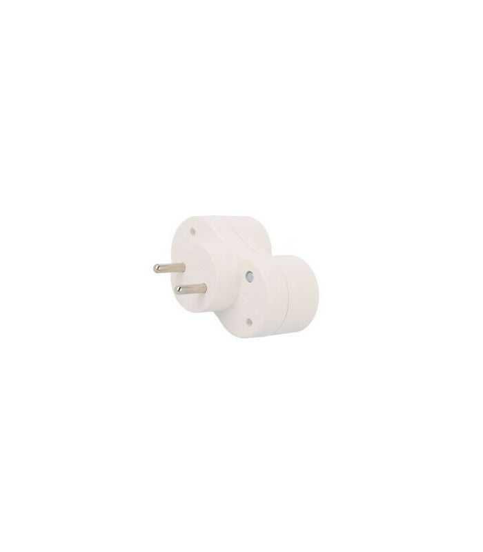 D.3803 Conector AC supply splitter Layout 2P+PE white 250VAC 16A PAWBOL