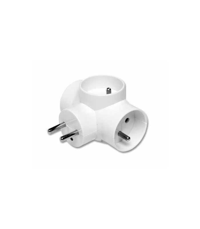 D.3805 Conector AC supply splitter Layout 2P+PE white 250VAC 16A PAWBOL