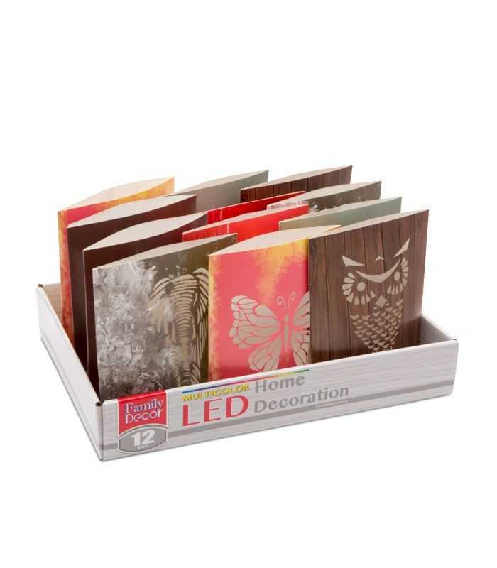 Decoratie De Masa Cu Led Rgb 2 X Aaa Diferite Modele 15x16 Cm Family Decor 56506a