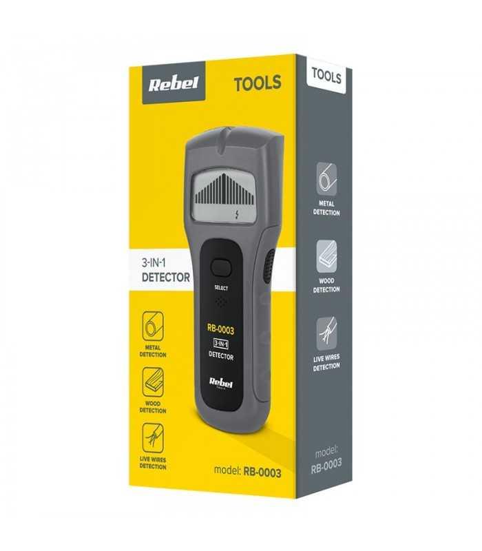 detector 3in1 rebel detectare metal profile de lemn in perete 2