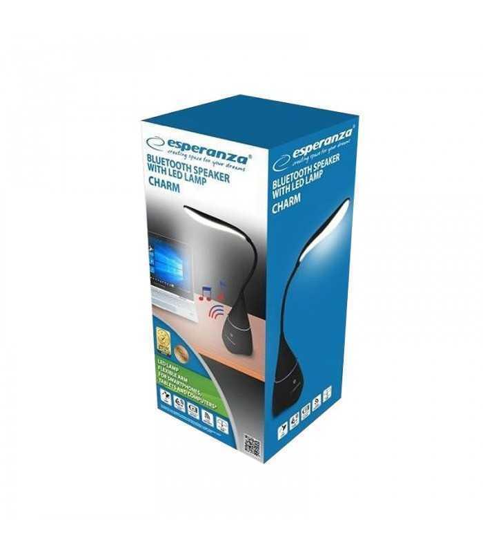 difuzor bluetooth 3w cu lampa led alba cu acumulator 1200mah li poly charm esperanza 1