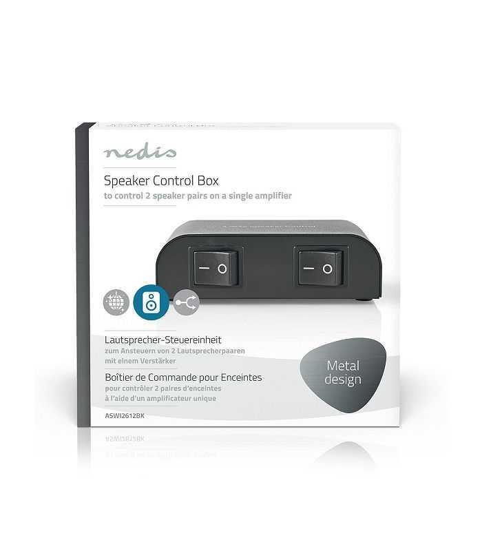 dispozitiv de control al difuzoarelor nedis 2 iesiri terminal cu surub negru 1