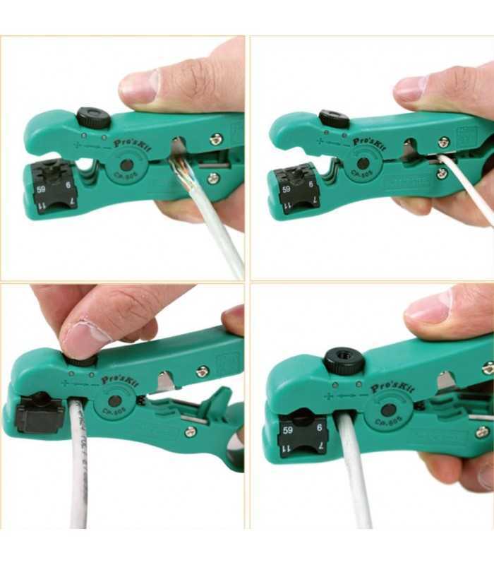 dispozitiv universal pentru dezizolat cablu utp stp rg59 6 7 11 proskit 4
