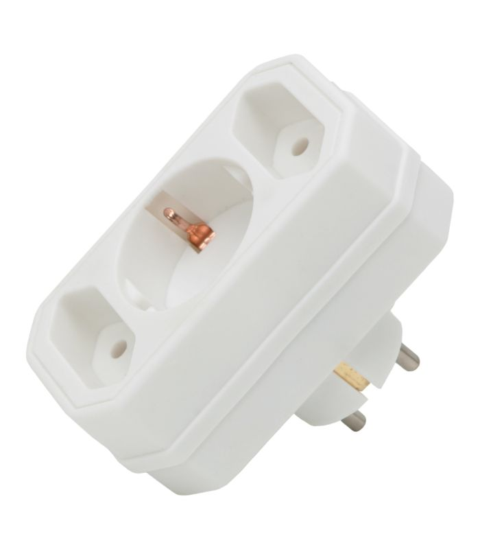 Distribuitor 2 simple Euro si 1 shuko cu protectie