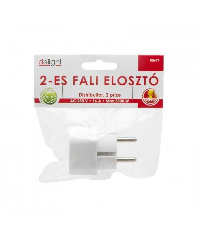 distribuitor dublu 2x euro de perete cu pamantare delight 3