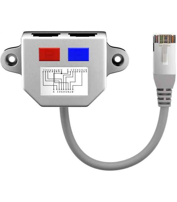 Distribuitor RJ45 la 2x RJ45 mama Goobay