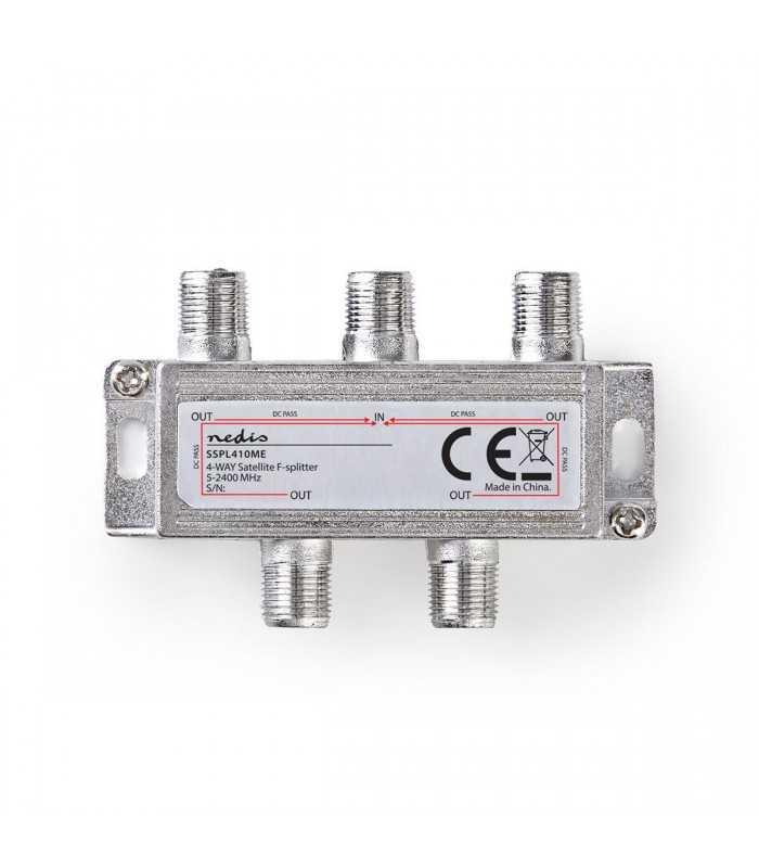 distribuitor semnal splitter tv nedis 4 cai 5 2400 mhz 1