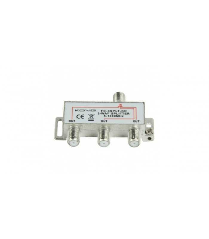 distribuitor semnal tv 3 cai 5 1000mhz konig splitter 1