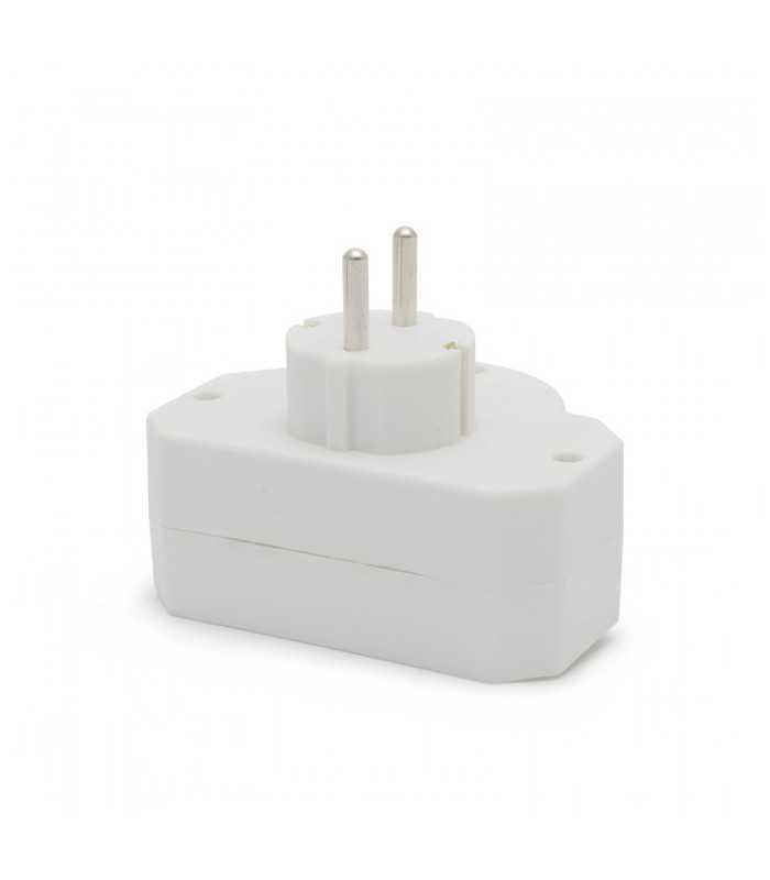 distribuitor triplu 1x schuko 2x euro de perete 16a 3500w cu intrerupator delight 1