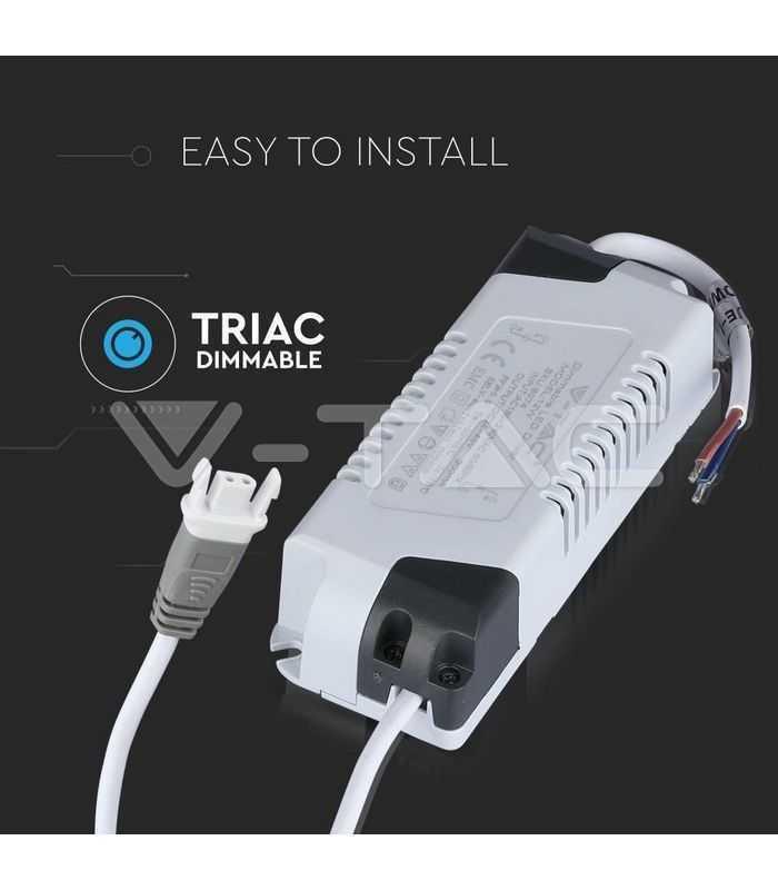 Driver pentru panou LED 12W 24-45VDC 300mA cu control variatie intensitate dimmer V-TAC