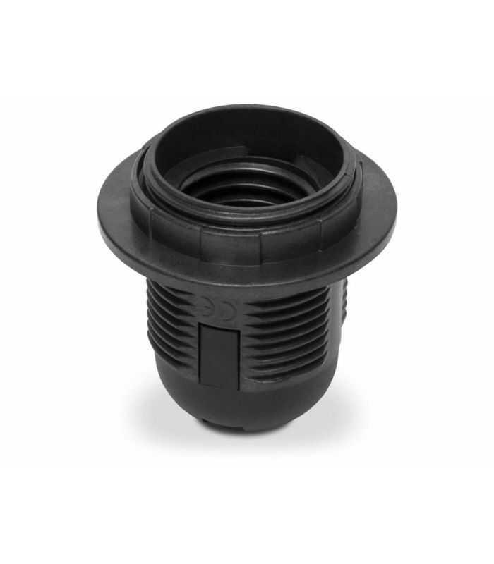 Dulie E27 plastic negru cu inel OE-27K Plastrol