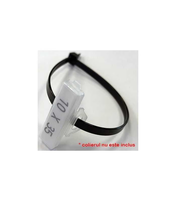 Eticheta 10x35mm Cu Capac Transparent Si Suport Prindere 1buc 062 129 111035 Sapiselco Italy