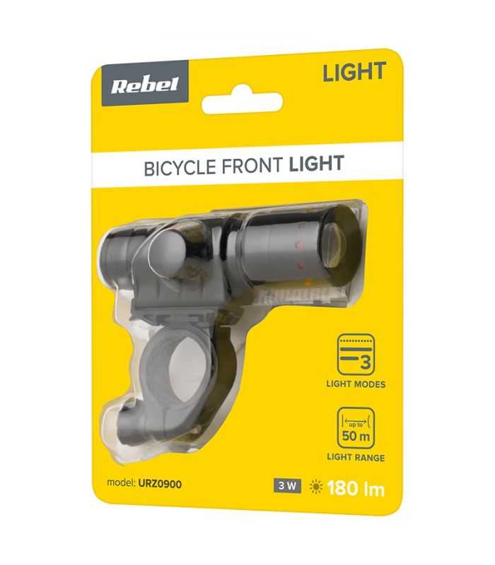 Far Bicicleta Led 3w 180lm 50m 3x Aaa Rebel