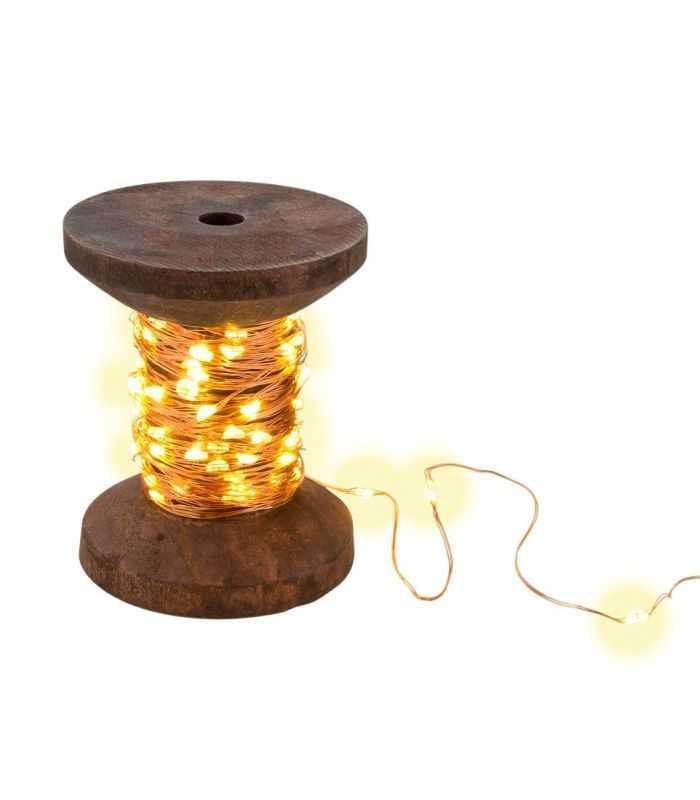 Fir 10m 100 Micro Led Alb Cald 2700k 2w 3lm 5v Cu Cablu Usb 3m Si Intrerupator 60341 Goobay