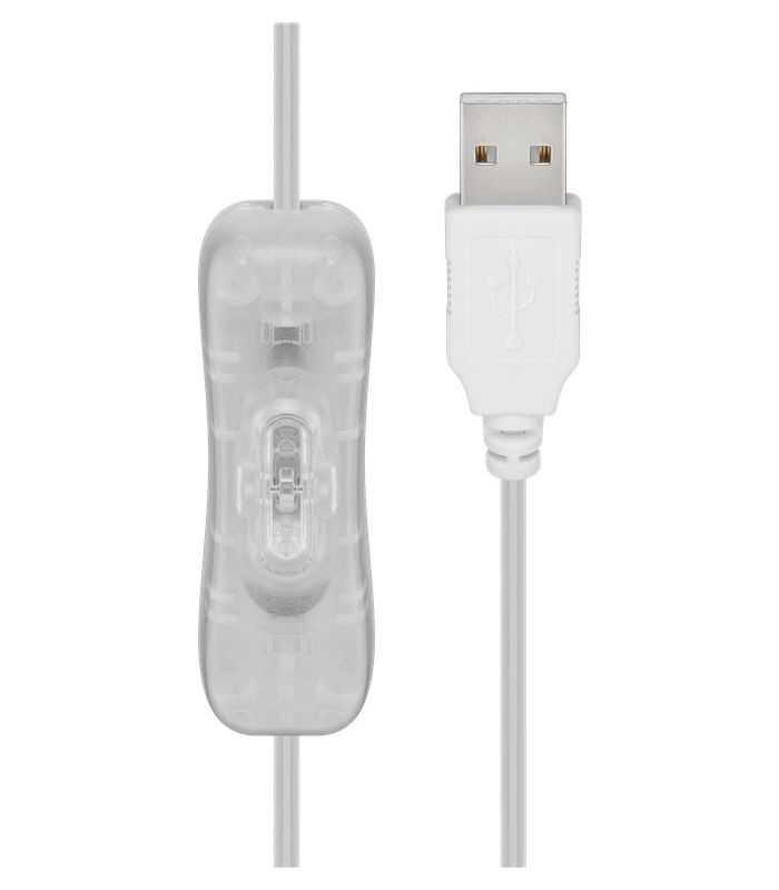 Fir 10m 100 Micro Led Alb Cald 2700k 2w 3lm 5v Cu Cablu Usb 3m Si Intrerupator 60341 Goobay