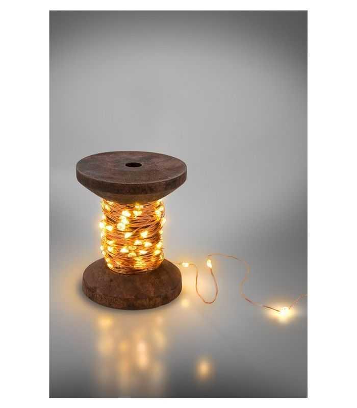 Fir 10m 100 Micro Led Alb Cald 2700k 2w 3lm 5v Cu Cablu Usb 3m Si Intrerupator 60341 Goobay