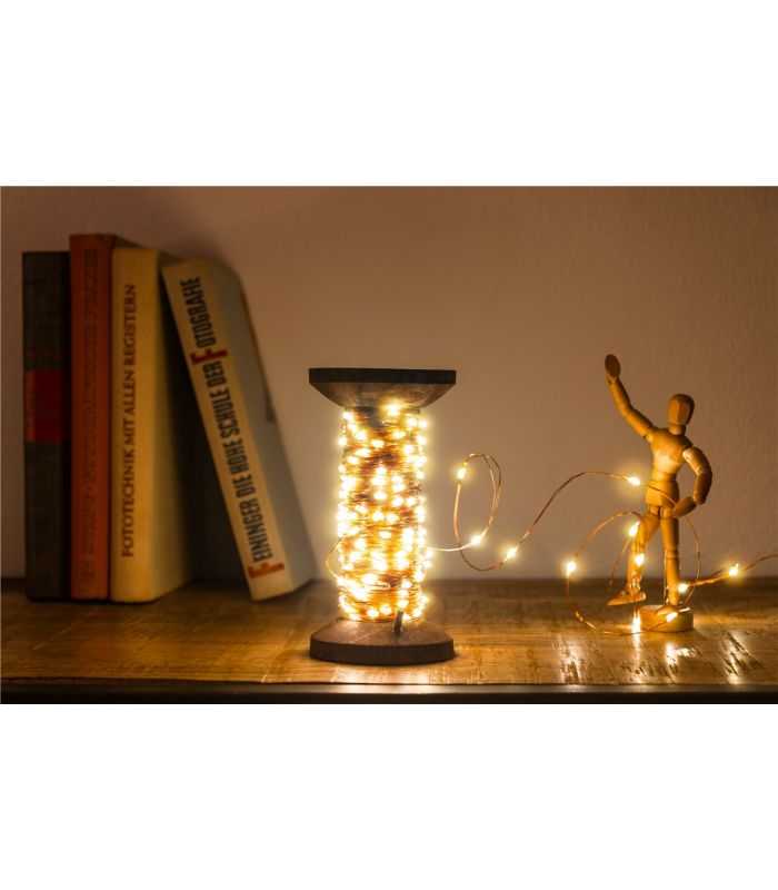 Fir 15m 150 Micro Led Alb Cald 2700k 2w 3lm 5v Cu Cablu Usb 3m Si Intrerupator 60342 Goobay