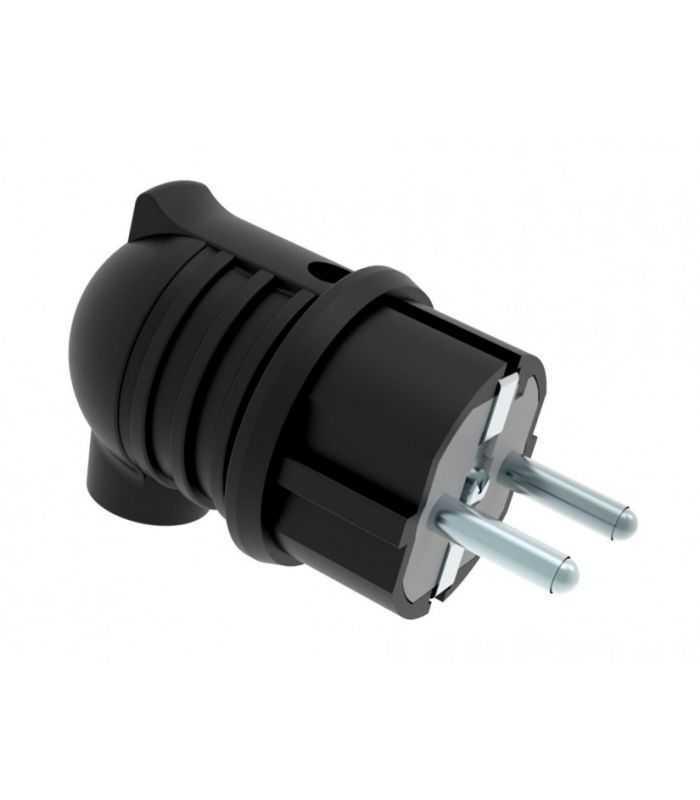 Fisa schuko cauciuc Bemis BK1-1402-2022 2P+E 16A 250V IP44 negru