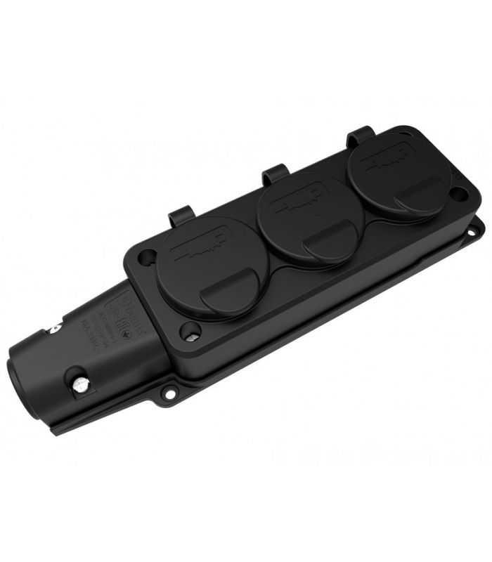 Fisa SCHUKO cauciuc cu capac Bemis BK1-1402-3613 2P+E 3 iesiri 16A 250V IP54