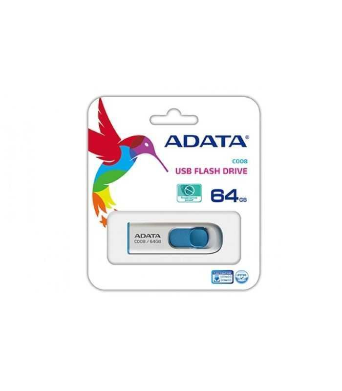 flash drive 64gb c008 usb 20 adata ac008 64g rwe 1