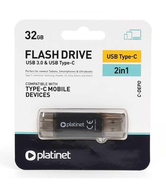 Flash Drive Usb 30 Type C 32gb C Depo Platinet Pmfc32b