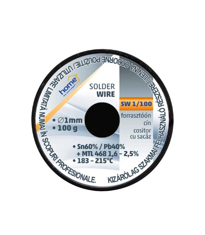 Fludor Cositor Cu Sacaz 10mm 100g Sn Pb 60 40 25flux Home