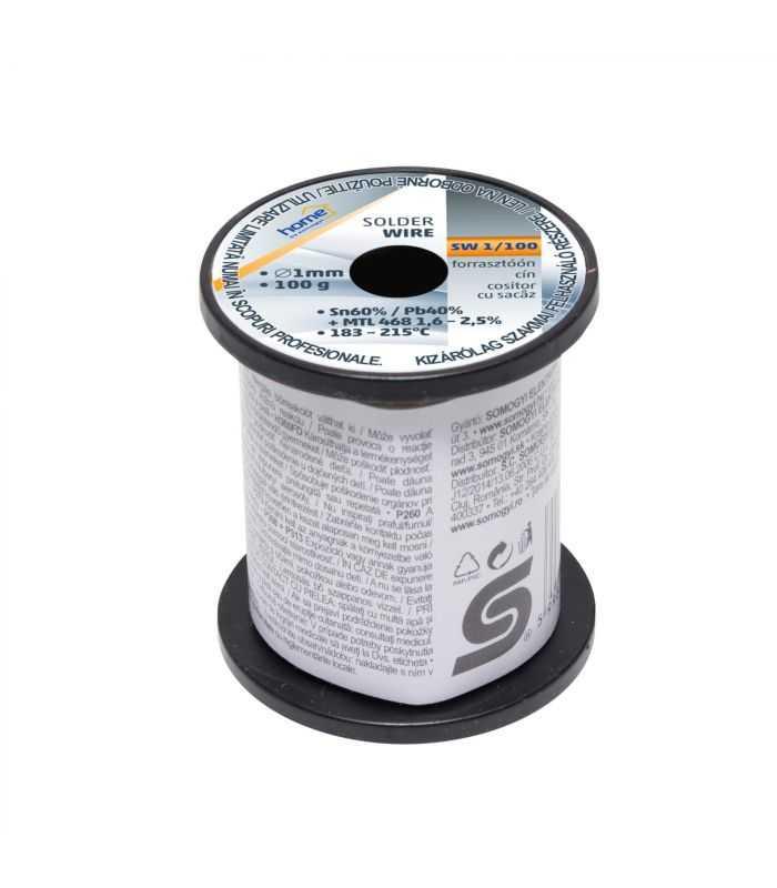 Fludor cositor cu sacaz 1.0mm 100g SN/PB 60/40 2.5flux HOME