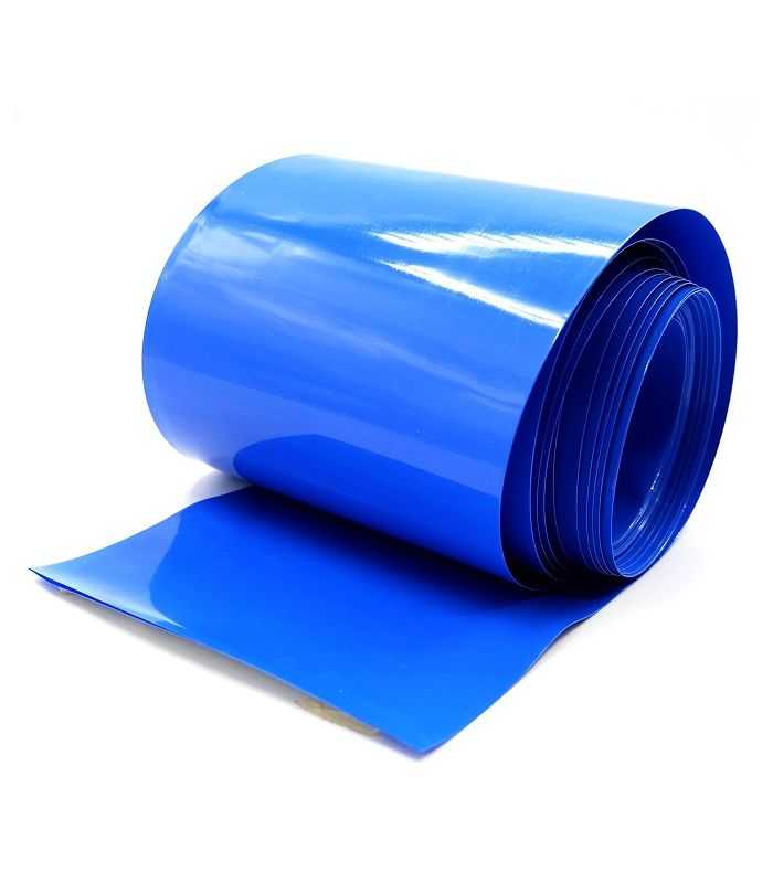 Folie termocontractabila pentru 18650 albastru 90mm 1m