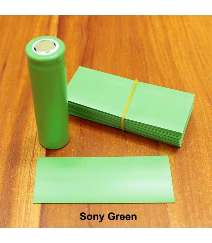 Folie termocontractabila pentru acumulatori 18650 verde