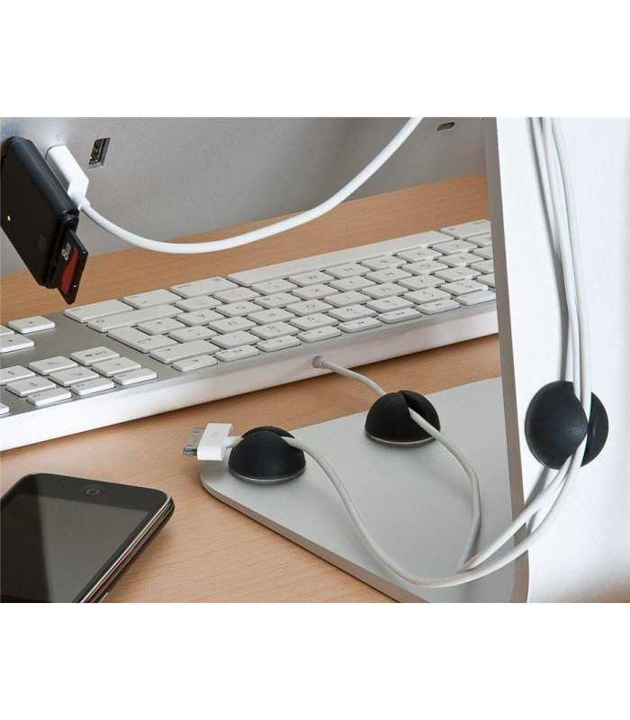 ghidaj cablu pentru birou 5buc set negru goobay 2