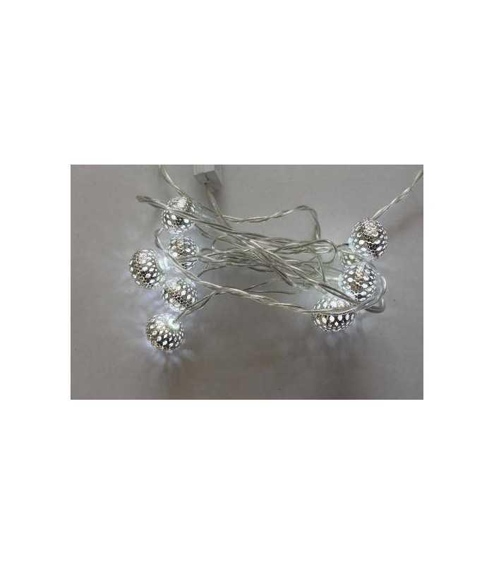 ghirlanda electrica luminoasa decorativa cu felinar 20 leduri albe lumina rece cablu transparent well 2