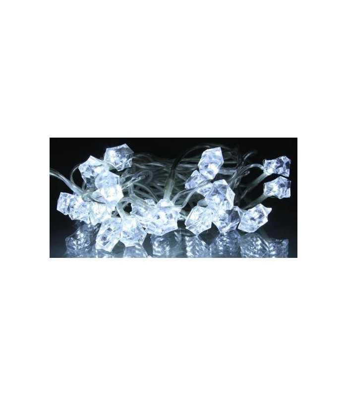 ghirlanda electrica luminoasa decorativa forma diamant 20 led albe lumina rece cablu transparent well 1