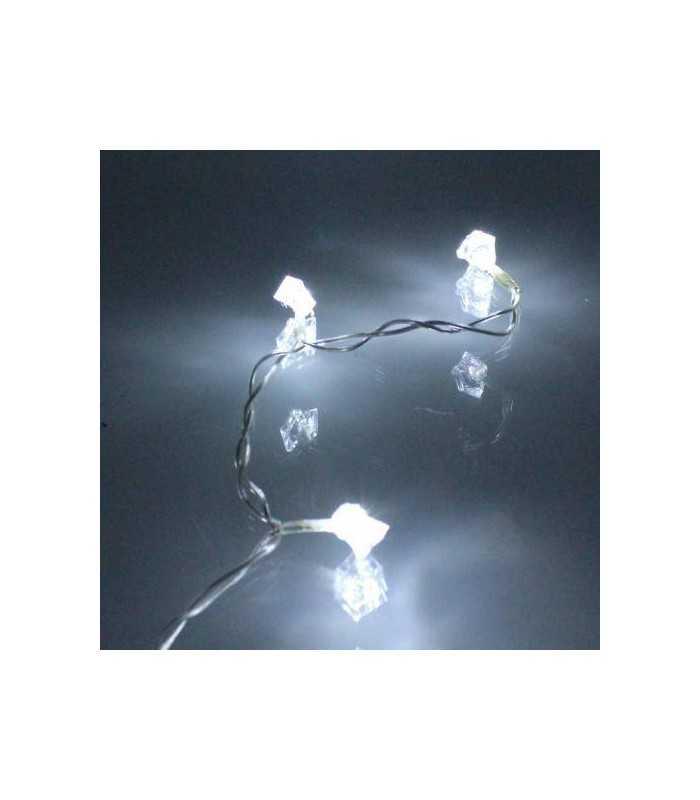 ghirlanda electrica luminoasa decorativa forma diamant 20 led albe lumina rece cablu transparent well 3