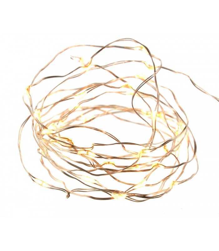 Ghirlanda luminoasa 30 micro LED-uri albe luminozitate ridicata lumina calda WELL