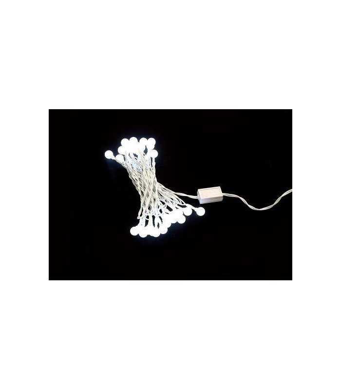ghirlanda luminoasa cu sfere albe 30 led lumina rece well 1