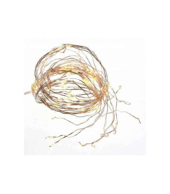 ghirlanda luminoasa pe baterii 3xaa 10x10 microled 100 led uri albe cu luminozitate ridicata lumina calda well 1