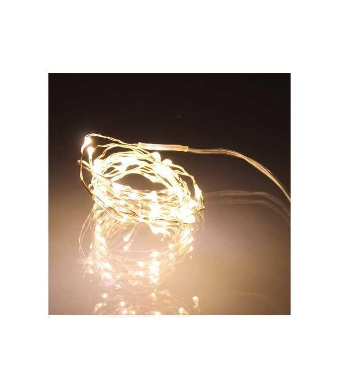 Ghirlanda luminoasa pe baterii 3xAA 10x10 microLED 100 LED-uri albe cu luminozitate ridicata lumina calda WELL