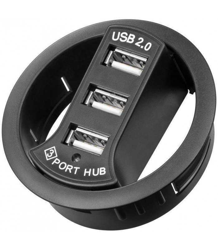 Hub 3x USB 2.0 pentru birou Goobay