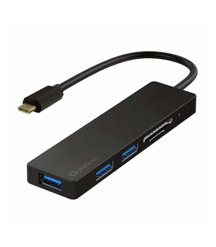 HUB Docking Station 5in1 USB TYPE C - 3x USB 3.0 si cititor carduri Platinet