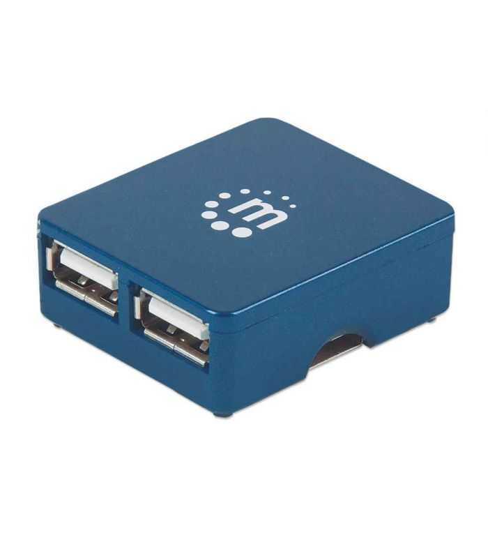 Hub Mini Usb 20 Cu 4 Porturi Albastru 160605 Manhattan