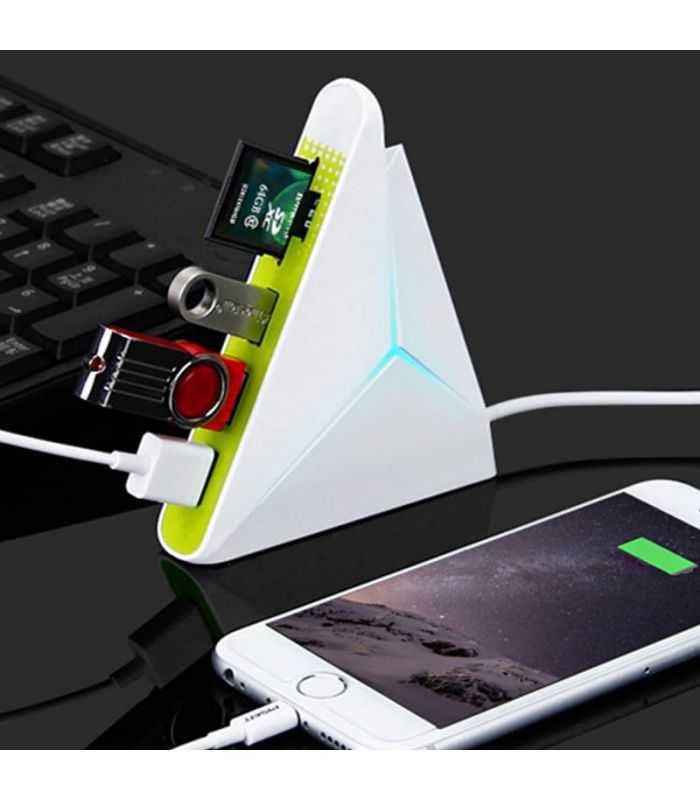 hub usb 20 3 porturi si card reader omega 1