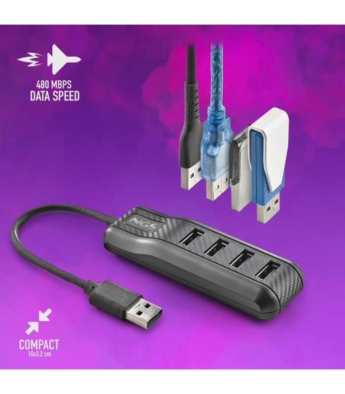 Hub Usb 20 4 Porturi Usb Negru Ngs Port 20