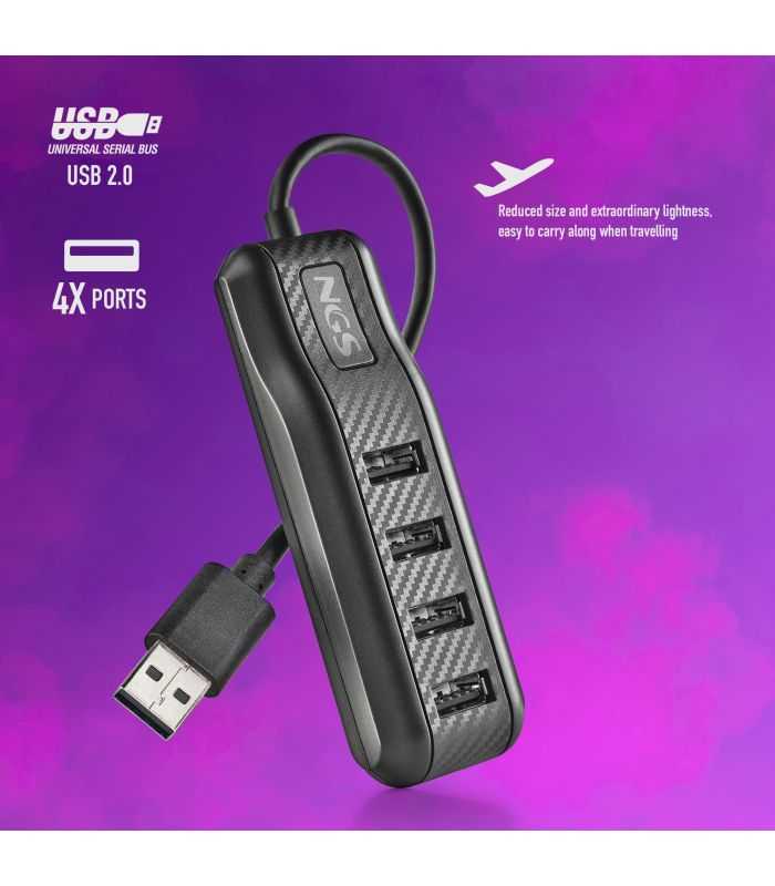 Hub Usb 20 4 Porturi Usb Negru Ngs Port 20
