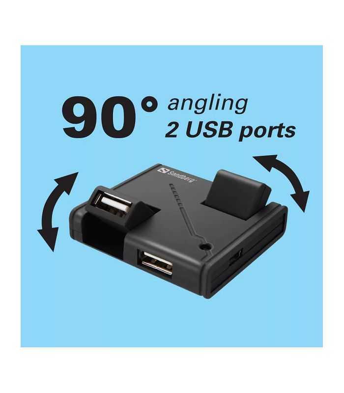 hub usb 20 sandberg 133 67 4 porturi negru 2