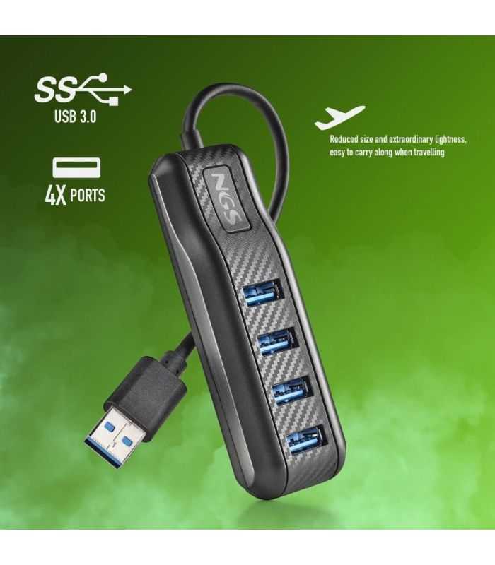 Hub Usb 30 Ngs Port 30 4 Porturi Negru
