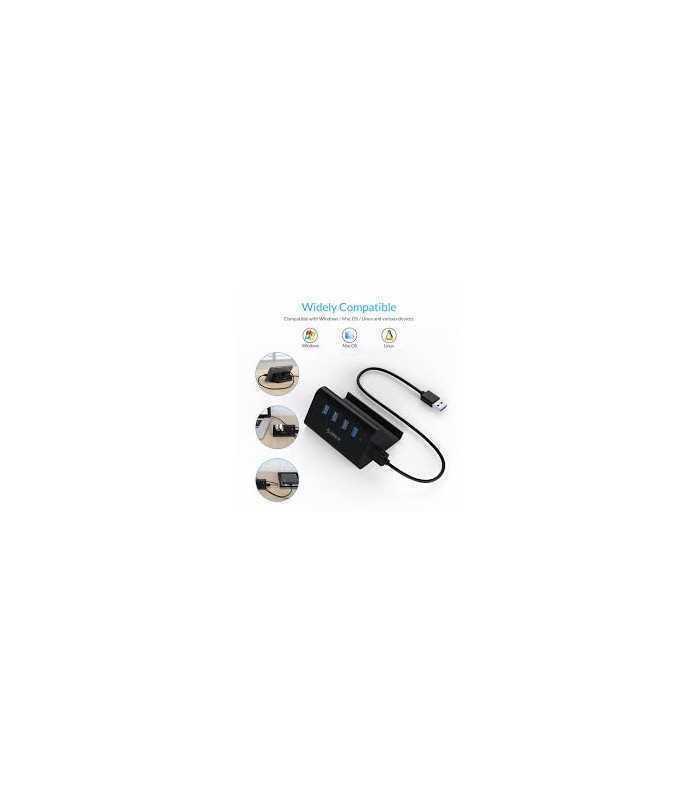 hub usb 4 port uri usb 30 orico shc u3 v2 negru 2