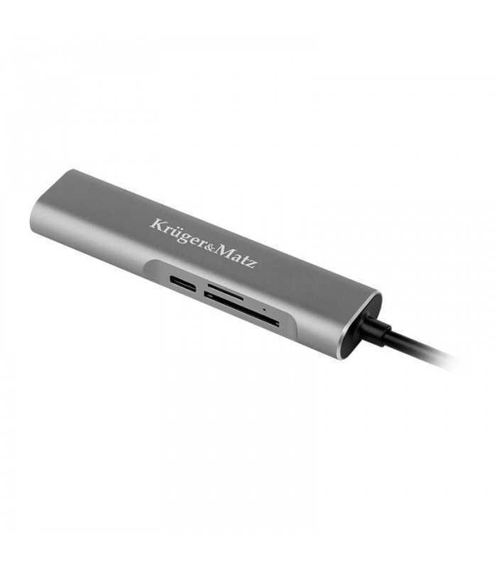 hub usb type c hdmi usb30 sd microsd usb type c krugermatz 1