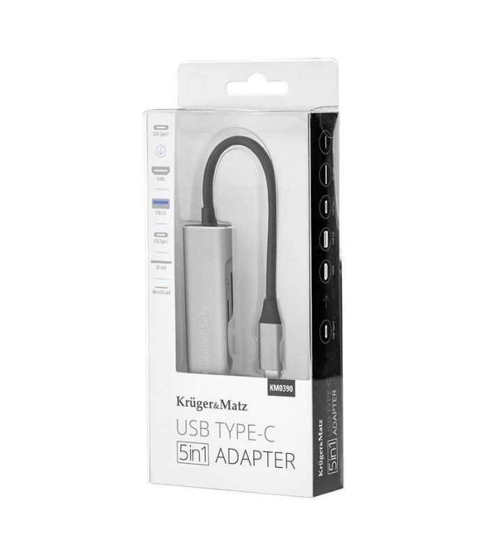 hub usb type c hdmi usb30 sd microsd usb type c krugermatz 3