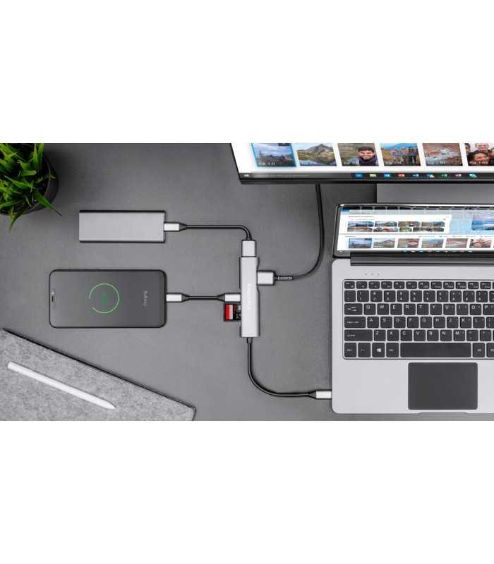 hub usb type c hdmi usb30 sd microsd usb type c krugermatz 4