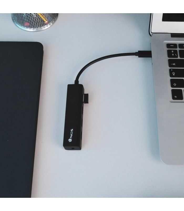 Hub Usb Type C Ngs Wonder Hub4 4 Porturi Usb 30 Negru